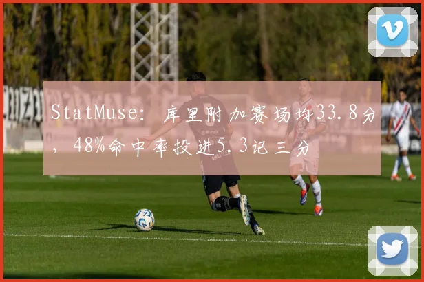 StatMuse：库里附加赛场均33.8分，48%命中率投进5.3记三分